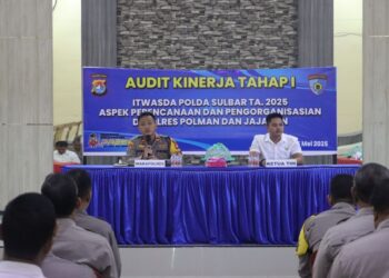 Wakapolres Polman Sambut Tim Audit Kinerja Tahap I Tahun Anggaran 2025 Itwasda Polda Sulbar